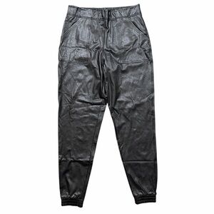Spanx faux‎ leather joggers size M